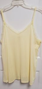 Yellow cami with lace trim sz 18/20